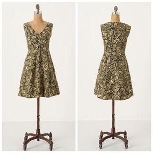 Anthropologie Weston Wear Emerging Leaves Dress